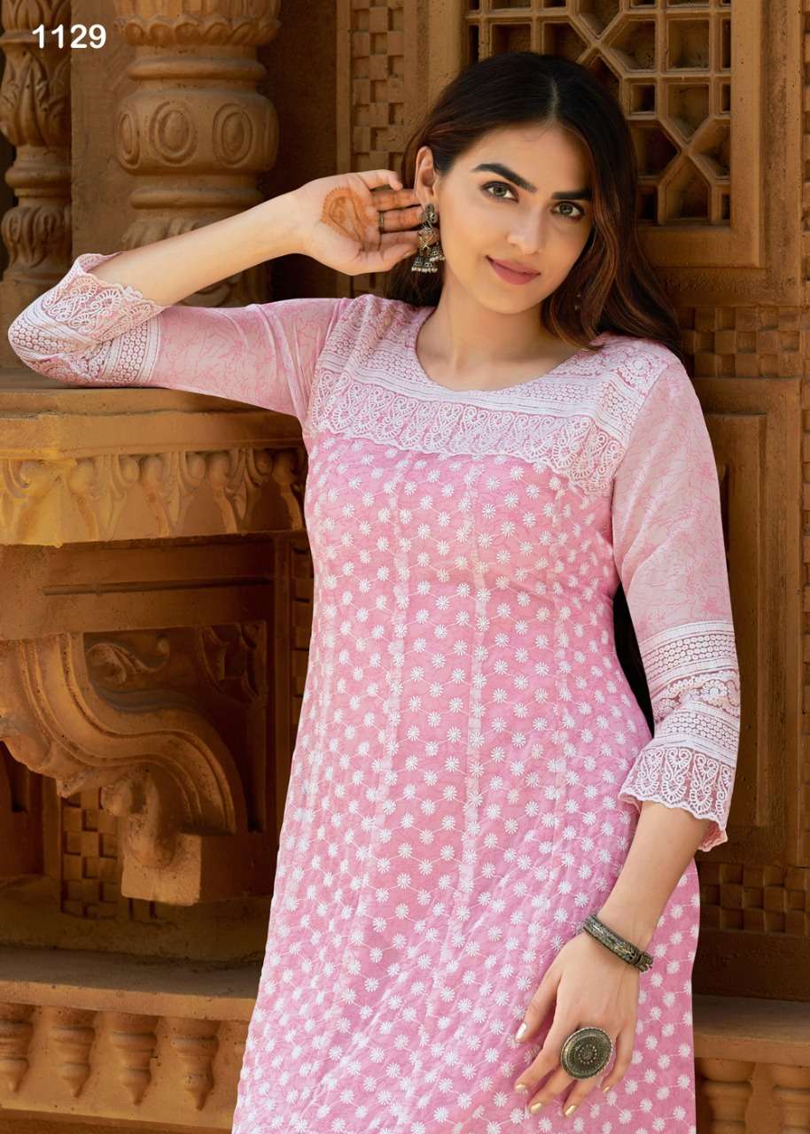 S3forever-eliza-fabric-georgette- Heay -Carzy Print-front Work Anarkali-long-gown-kurti-1129-C